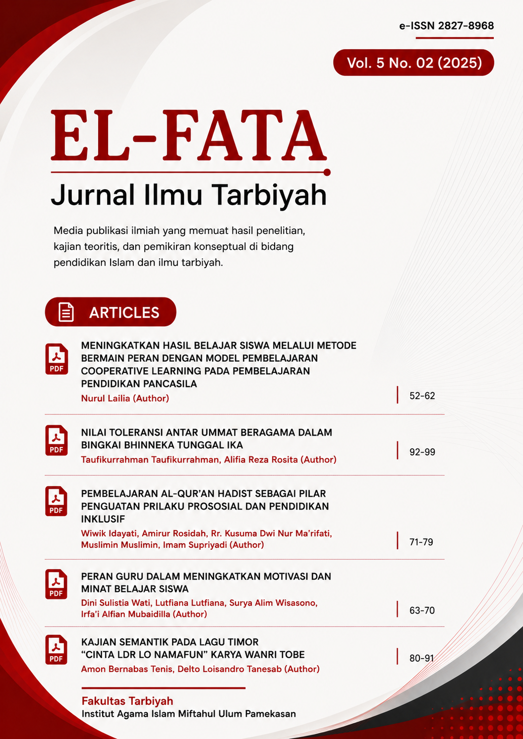 					View Vol. 5 No. 02 (2025)
				