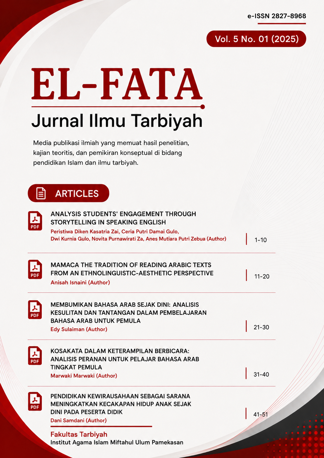 					View Vol. 5 No. 01 (2025)
				